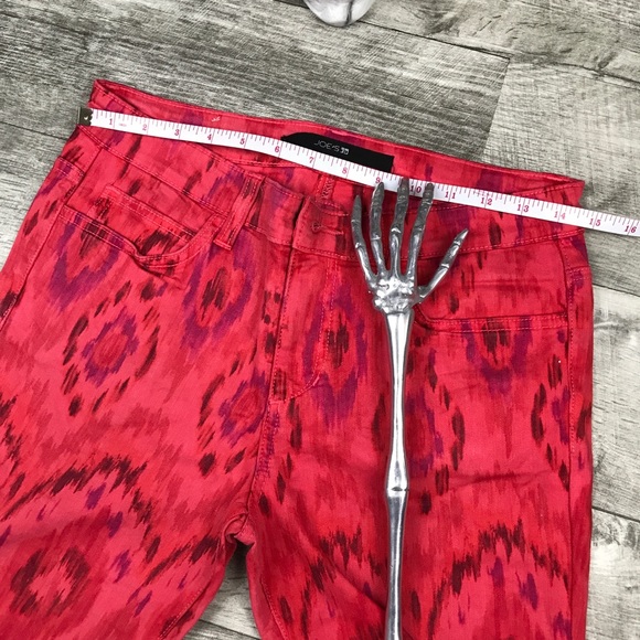 4FOR40 Joes jeans red bohemian print skinny jeans ikat - Picture 2 of 7